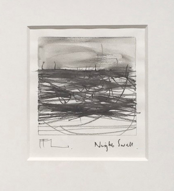Ffiona Lewis, Night Swell, Graphite and wash